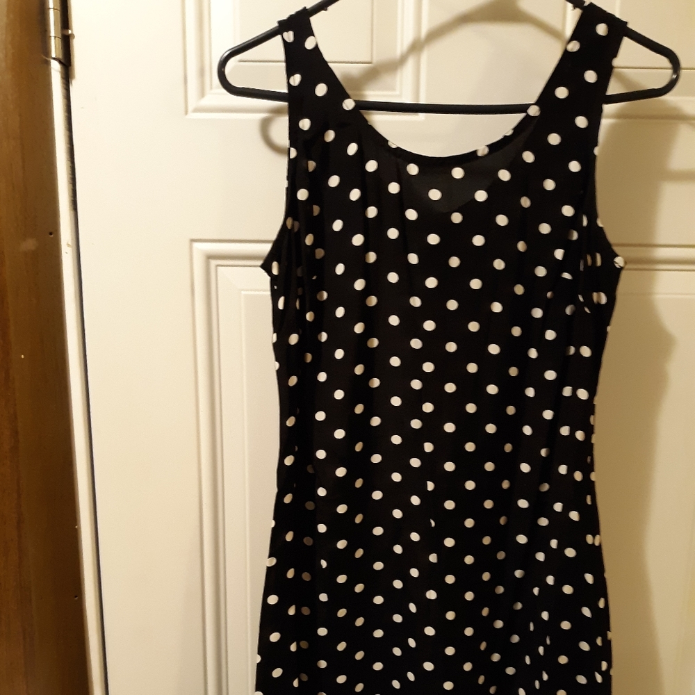 Ann Taylor sleeveless polka dot dress size 6
